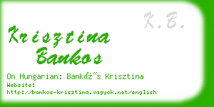 krisztina bankos business card